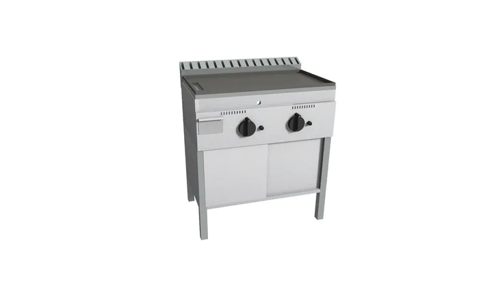 Gāzes gluda grilvirsma ar bīdamām durvīm FRY-TOP FTSPS/1G1PK.BC