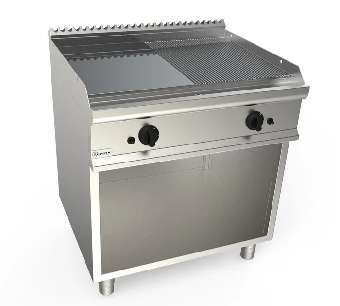 Gāzes gluda-rievota grilvirsma ar neitrālo skapi LADY 700 L7/KTG2BAMC